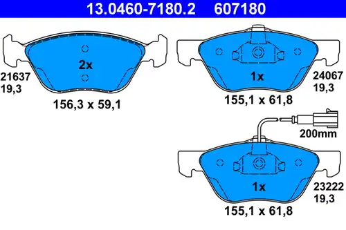 накладки ATE 13.0460-7180.2