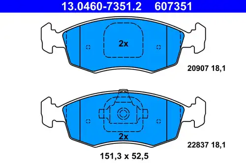 накладки ATE 13.0460-7351.2