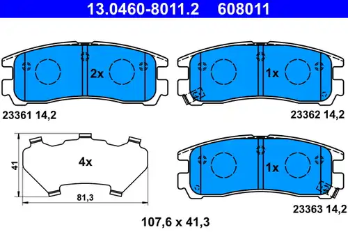 накладки ATE 13.0460-8011.2