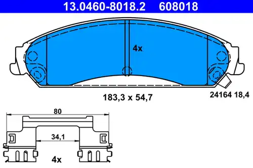 накладки ATE 13.0460-8018.2