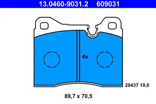накладки ATE 13.0460-9031.2