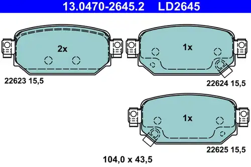 накладки ATE 13.0470-2645.2
