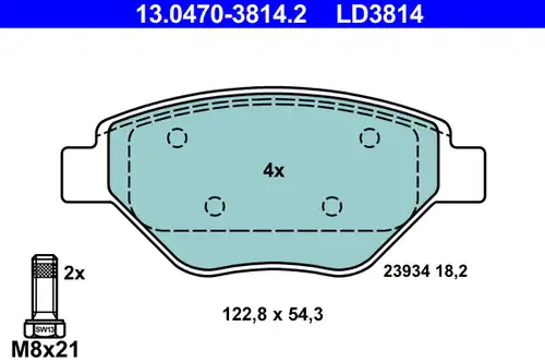 накладки ATE 13.0470-3814.2