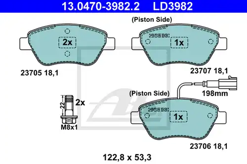 накладки ATE 13.0470-3982.2