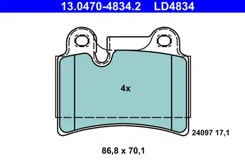 накладки ATE 13.0470-4834.2