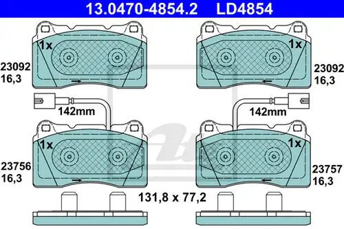 накладки ATE 13.0470-4854.2