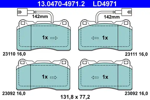 накладки ATE 13.0470-4971.2