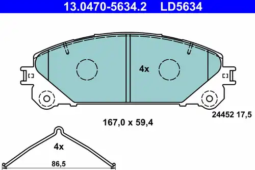 накладки ATE 13.0470-5634.2
