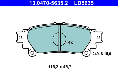 накладки ATE 13.0470-5635.2
