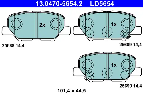 накладки ATE 13.0470-5654.2