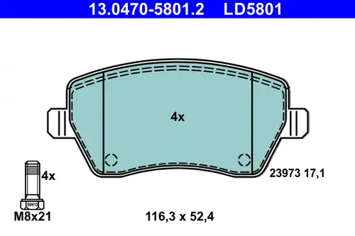 накладки ATE 13.0470-5801.2