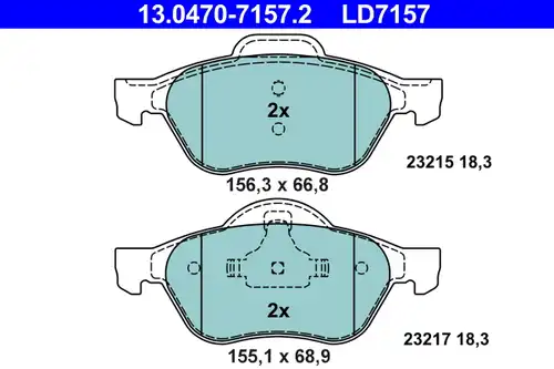накладки ATE 13.0470-7157.2