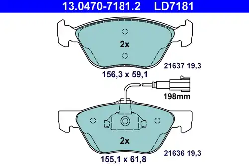 накладки ATE 13.0470-7181.2