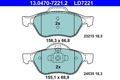 накладки ATE 13.0470-7221.2