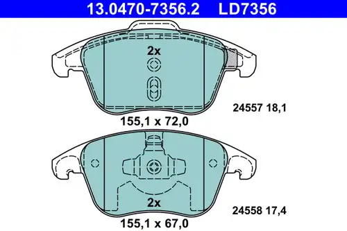 накладки ATE 13.0470-7356.2