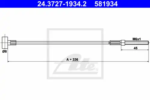 жило за ръчна спирачка ATE 24.3727-1934.2