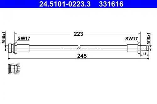 спирачен маркуч ATE 24.5101-0223.3