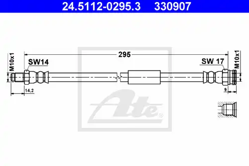 спирачен маркуч ATE 24.5112-0295.3