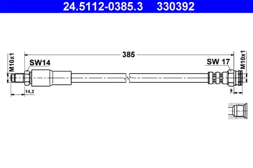 спирачен маркуч ATE 24.5112-0385.3