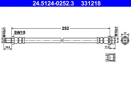 спирачен маркуч ATE 24.5124-0252.3