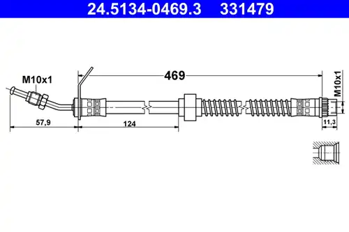 спирачен маркуч ATE 24.5134-0469.3