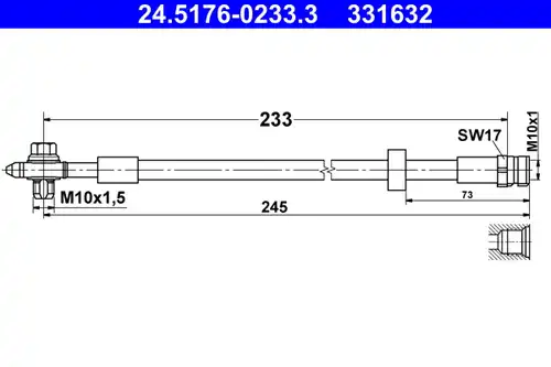 спирачен маркуч ATE 24.5176-0233.3