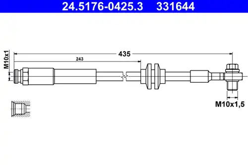 спирачен маркуч ATE 24.5176-0425.3