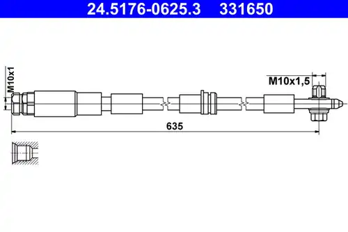 спирачен маркуч ATE 24.5176-0625.3