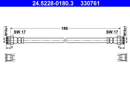 спирачен маркуч ATE 24.5228-0180.3