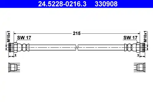спирачен маркуч ATE 24.5228-0216.3