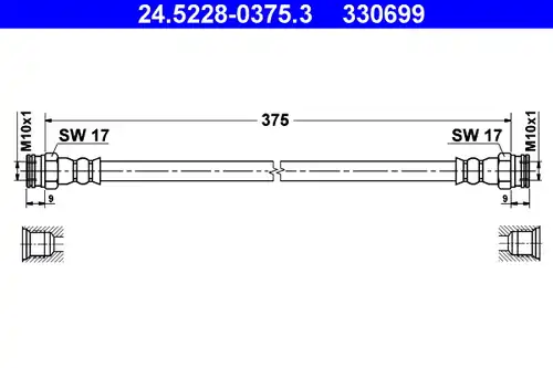 спирачен маркуч ATE 24.5228-0375.3