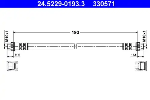 спирачен маркуч ATE 24.5229-0193.3