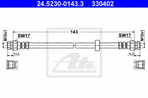спирачен маркуч ATE 24.5230-0143.3