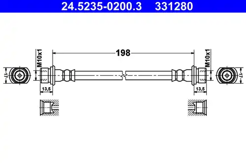 спирачен маркуч ATE 24.5235-0200.3