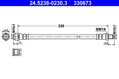 спирачен маркуч ATE 24.5238-0230.3