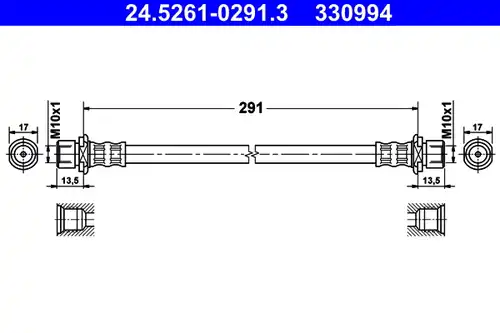 спирачен маркуч ATE 24.5261-0291.3