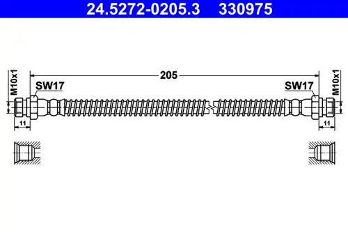 спирачен маркуч ATE 24.5272-0205.3