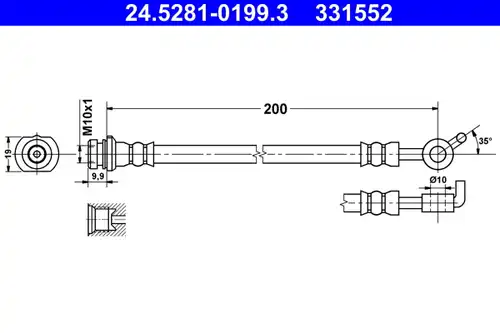 спирачен маркуч ATE 24.5281-0199.3