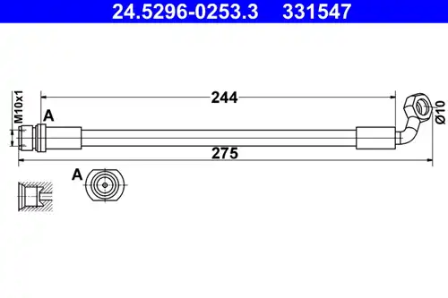 спирачен маркуч ATE 24.5296-0253.3