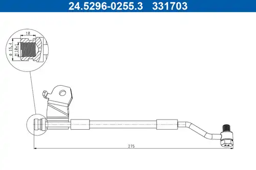 спирачен маркуч ATE 24.5296-0255.3