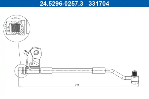 спирачен маркуч ATE 24.5296-0257.3