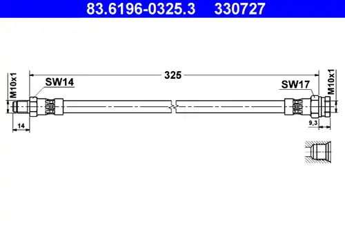 спирачен маркуч ATE 83.6196-0325.3