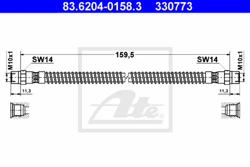 спирачен маркуч ATE 83.6204-0158.3