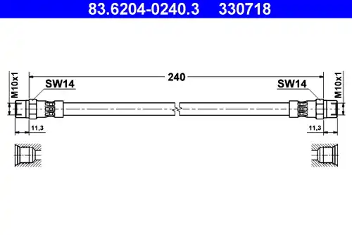 спирачен маркуч ATE 83.6204-0240.3