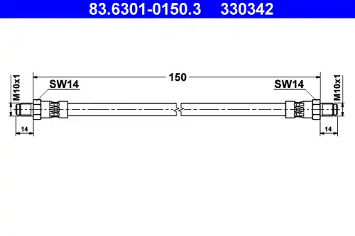спирачен маркуч ATE 83.6301-0150.3
