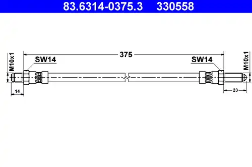 спирачен маркуч ATE 83.6314-0375.3