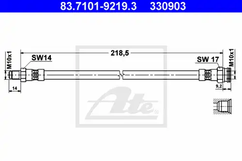 спирачен маркуч ATE 83.7101-9219.3