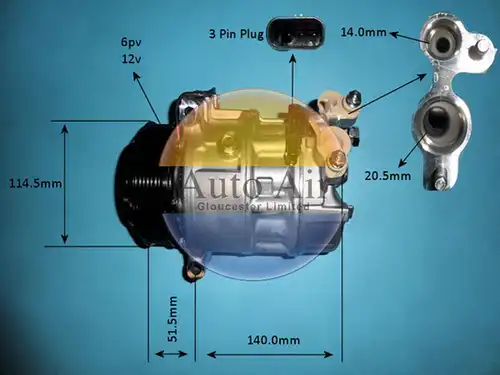 компресор за климатик AUTO AIR GLOUCESTER 14-1769