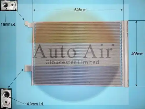 кондензатор, климатизация AUTO AIR GLOUCESTER 16-1449