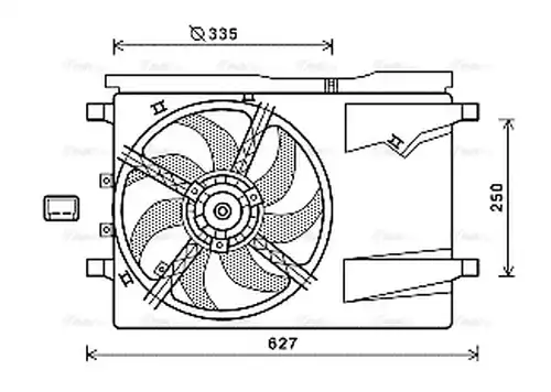 вентилатор, охлаждане на двигателя AVA QUALITY COOLING CN7549